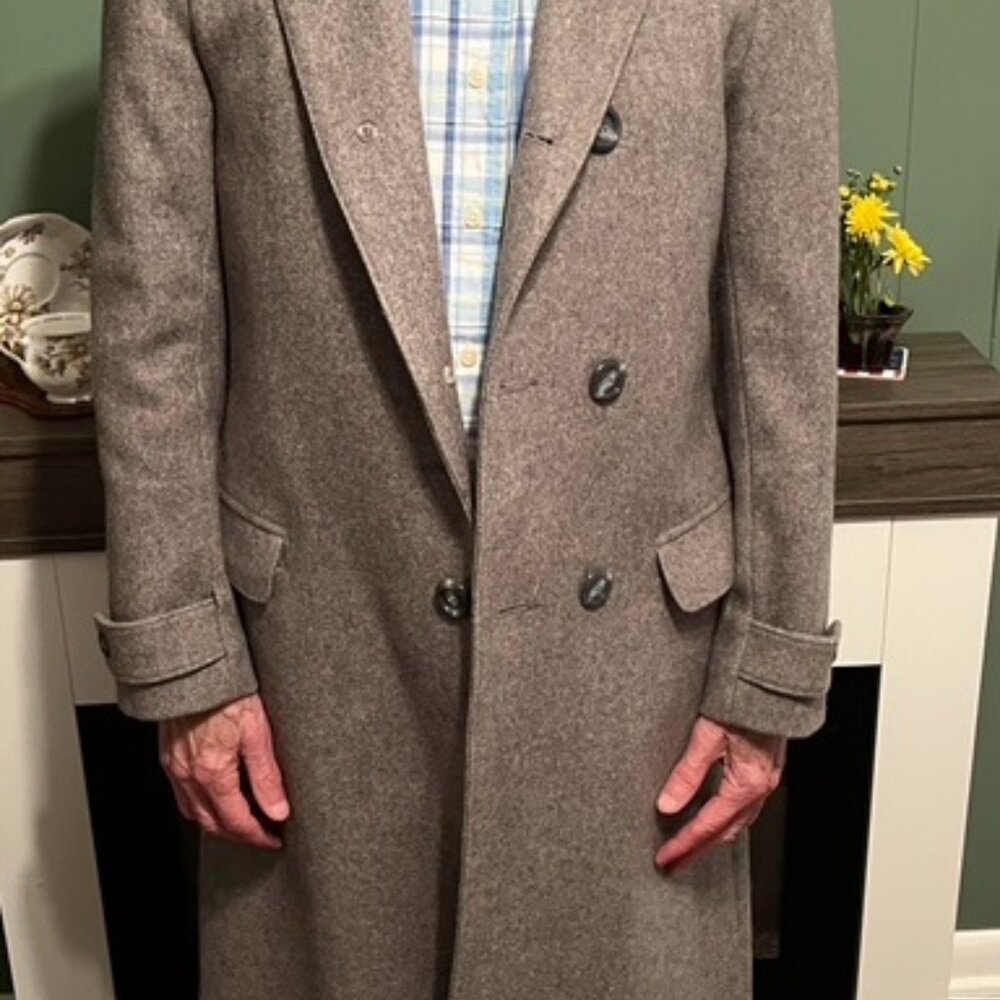 Men's Elegant Gray Pea Coat